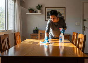 BIEN LIMPIO: Limpieza y desinfección del comedor